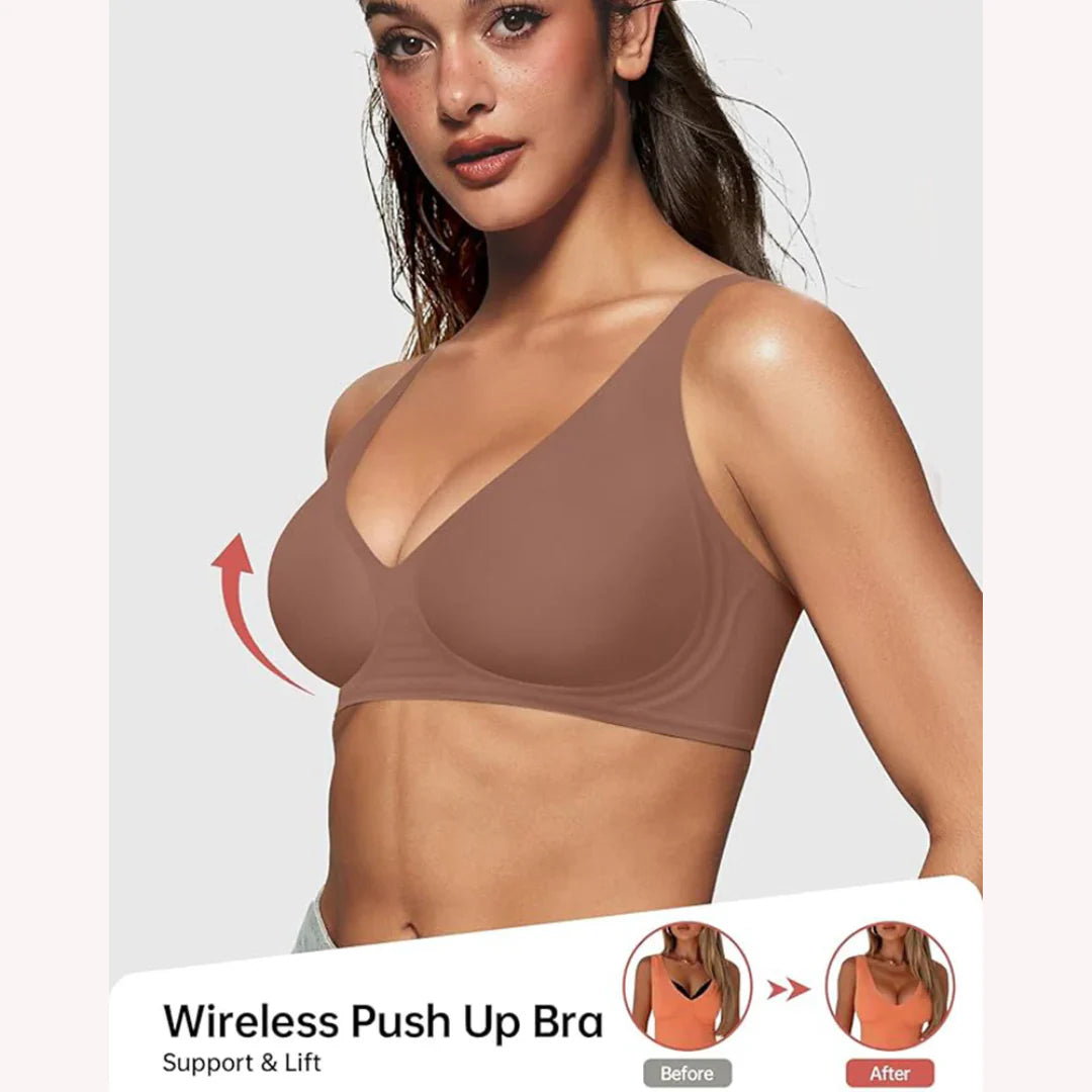 Jelly-V Wireless Push Up bra