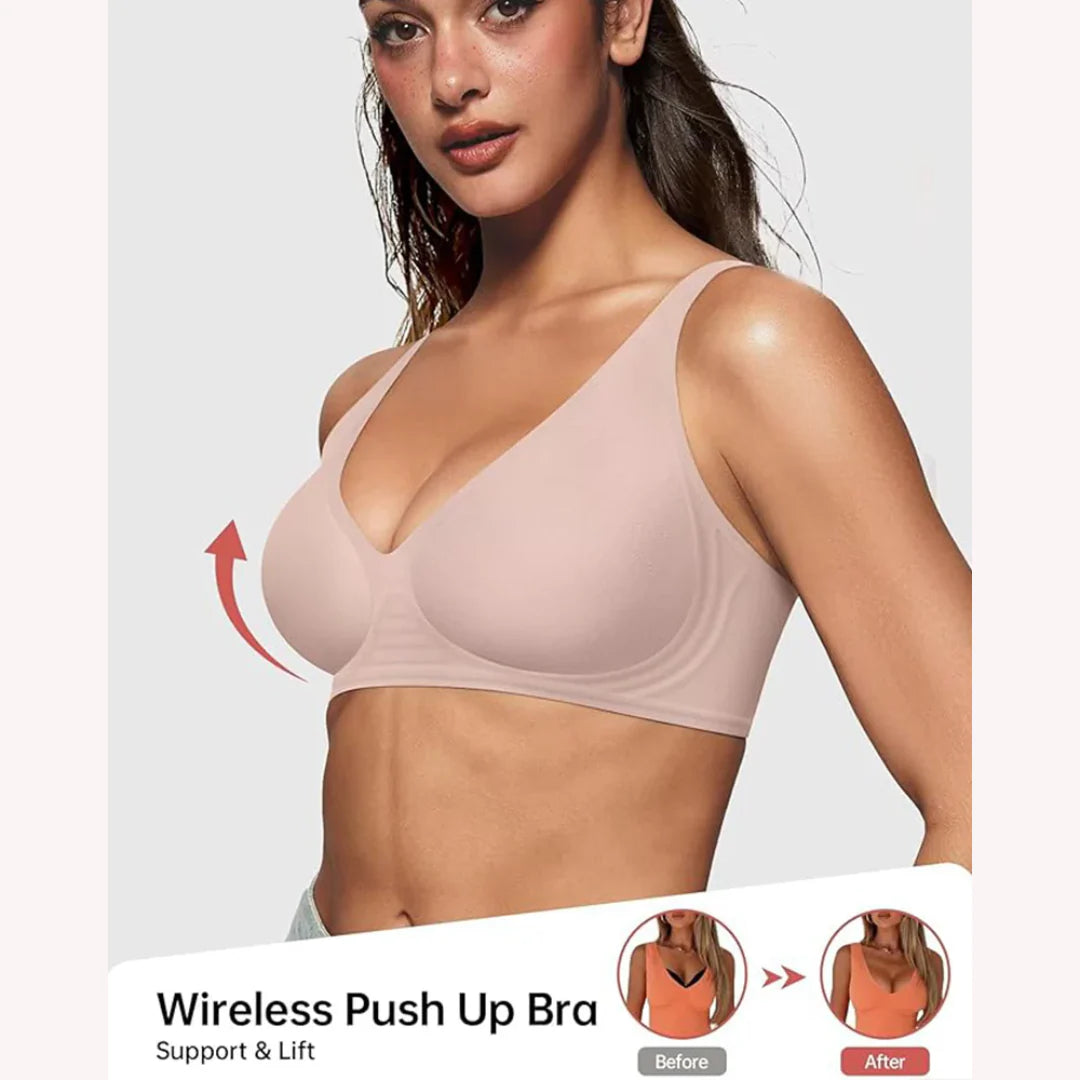 Jelly-V Wireless Push Up bra