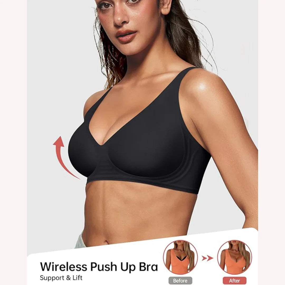 Jelly-V Wireless Push Up bra