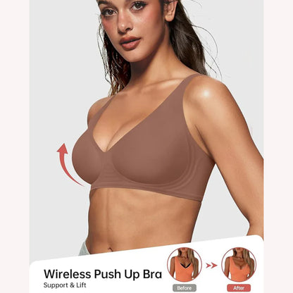 Jelly-V Wireless Push Up bra