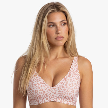 Leopard V-Push Up Bra